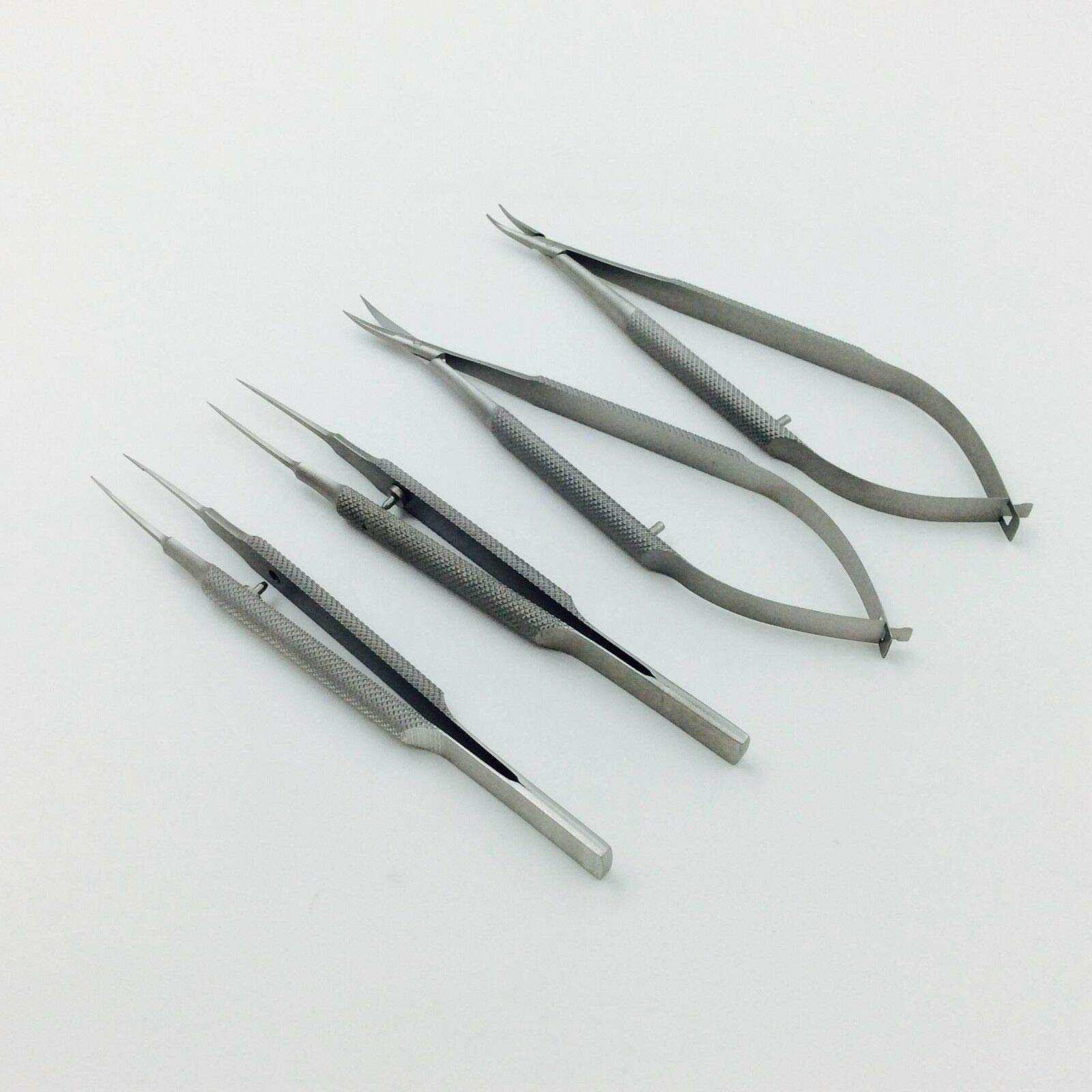 Amazon.co.jp: 4 ステンレス鋼 持針器 剪刀 鑷子 kit of 4pcs
