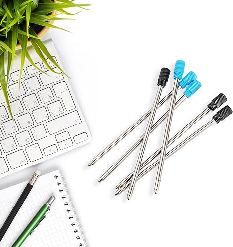 Miniatura 5 de TecUnite 20 piezas de repuesto de bolígrafo de 2.75 pulgadas para bolígrafos de cristal de diamante con bolsa de terciopelo negro