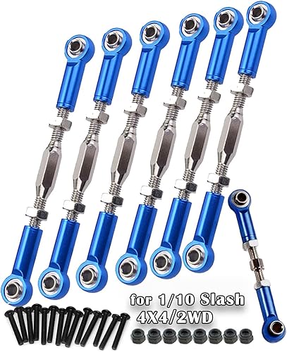 Vista 8 de Parte de mejoras a control remoto para 1/10 Slash 4X4 2WD/Rustler 4X4 2WD/Stampede 4X4 2WD/Hoss 4X4 2WD RC, 7 piezas de tensores ajustables