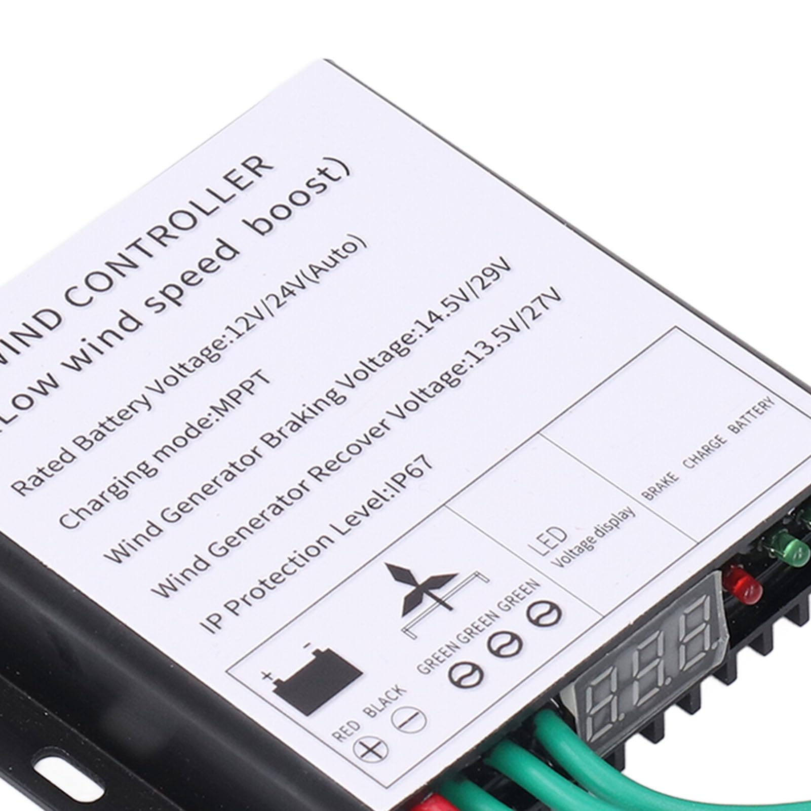Controlador de Carga Eólica MPPT, Regulador 12V 24V Automático