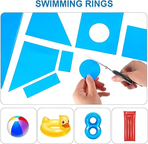 Miniatura 3 de Syhood Parche de reparación de revestimiento de piscina extra grande de 5.6 pies x 8.2 pies, kit de reparación de parches de vinilo autoadhesivo