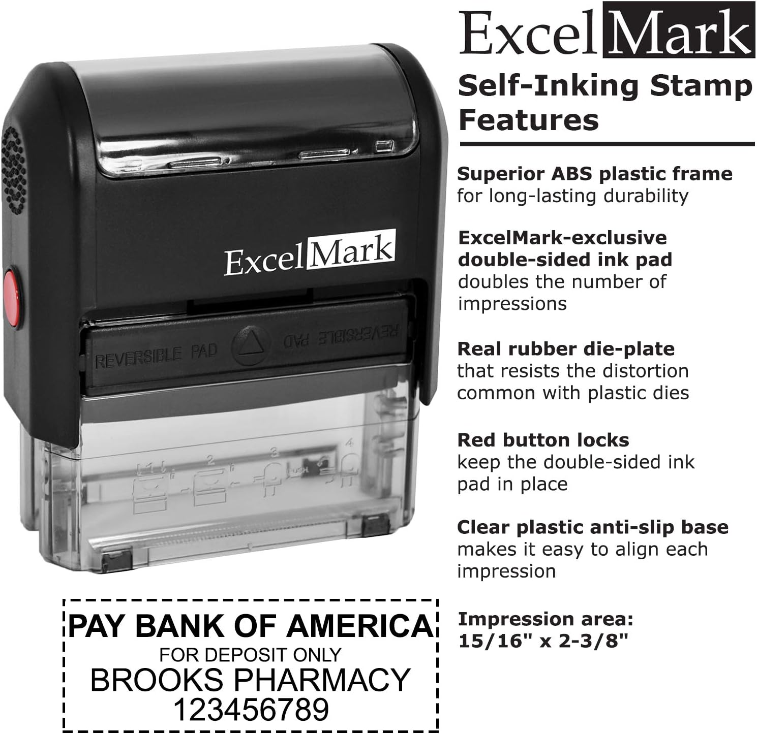 Bank Deposit Stamp with 4 Lines (42A2359)