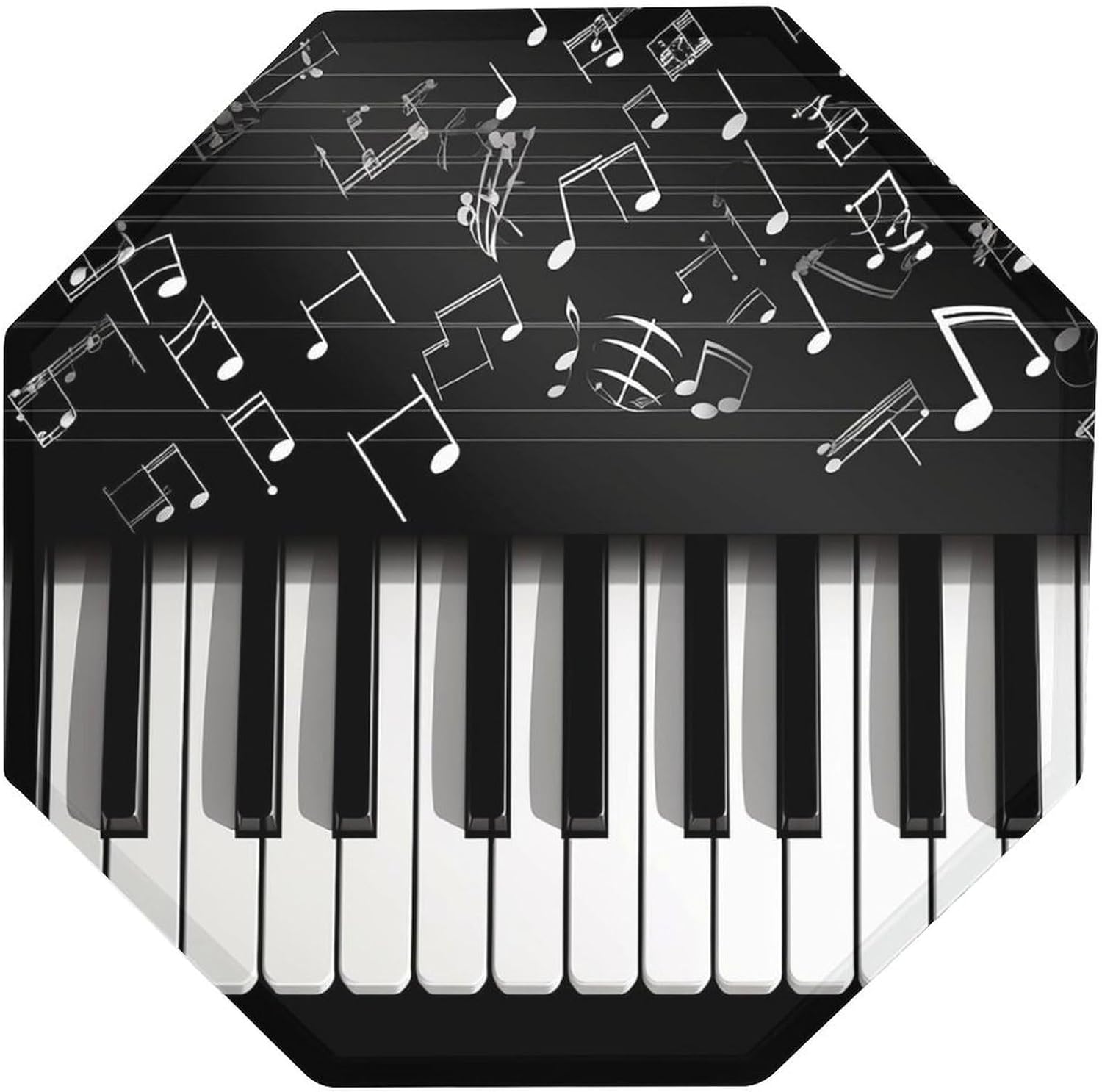 Ctagon Metal Sign for Home, Modern Display Plate for Kitchen, Piano Keys with Musical Notes Plates Accent Hanging Wall Decorations 3PCS for Living Room, Bedroom, Hallway, Hotel