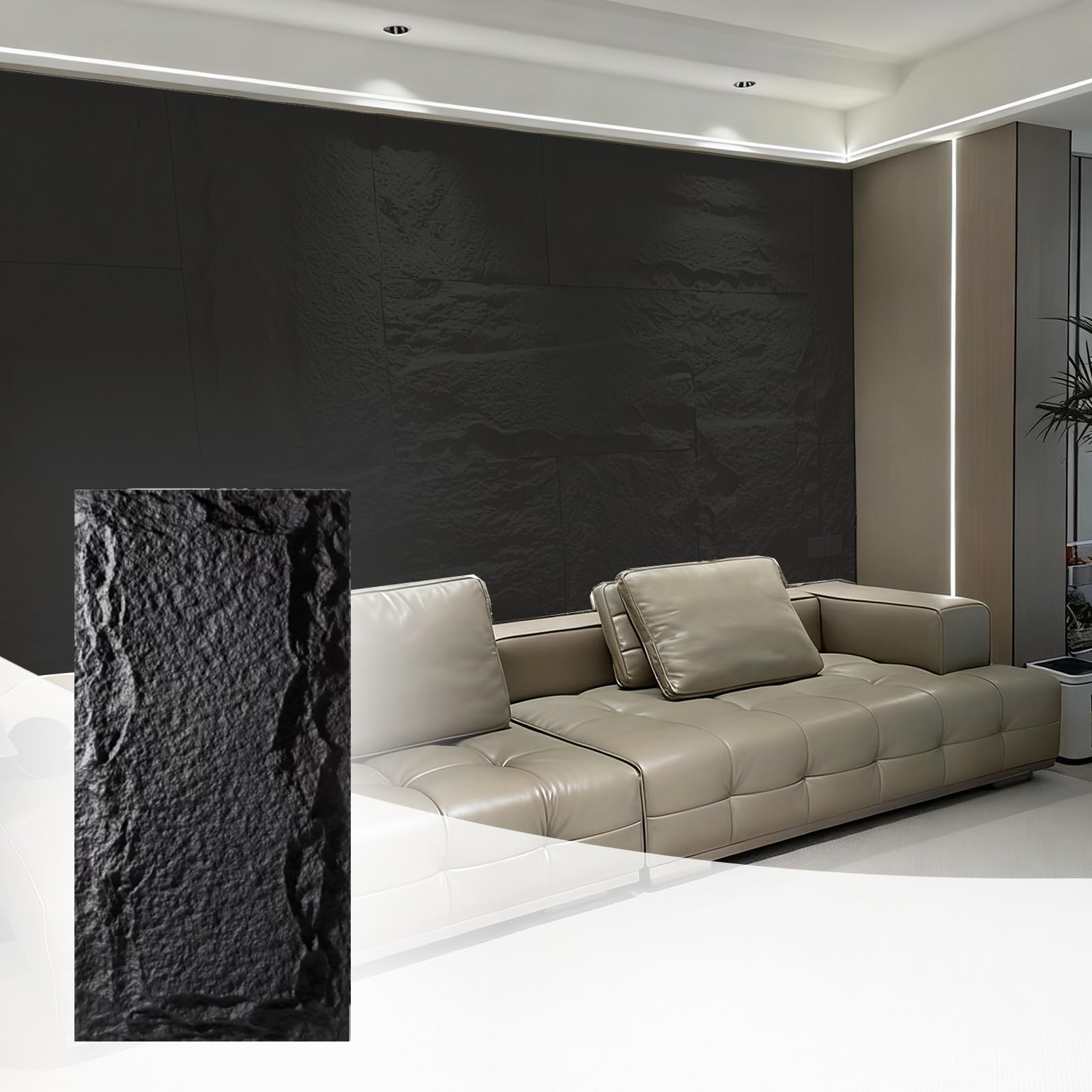 Panel de pared de piedra sintética aislante para decoración interior y exterior