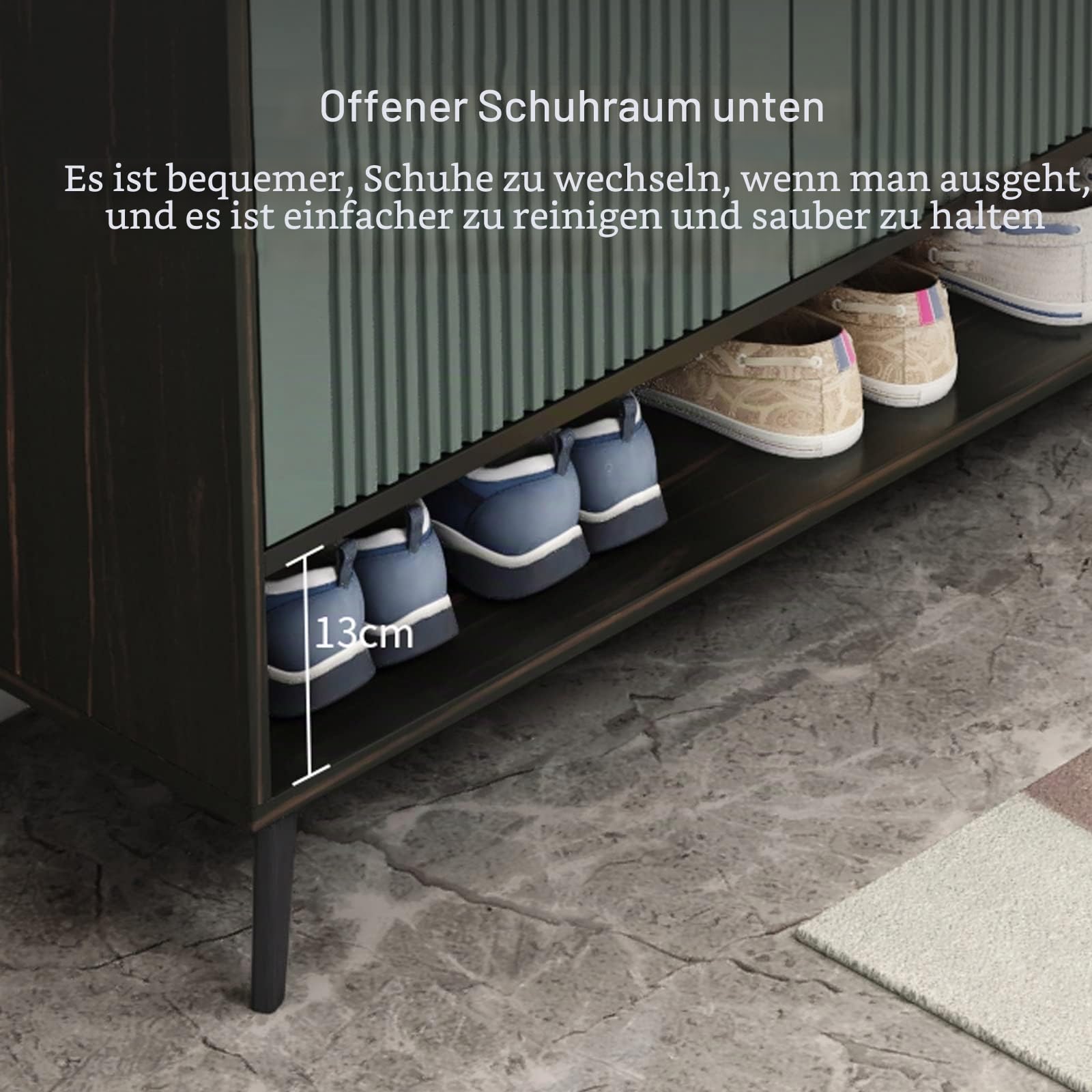 Schuhregal für Eingangsbereich, Schuhschrank, Zuhause, Tür, Eingangsschrank, eine Trennwand, Outdoor-Gang, Aufbewahrung Schuhregal, Organizer (Farbe: Hellgrau, Größe: 80 x 34 x 106 cm) Küche, Haushalt & Wohnen