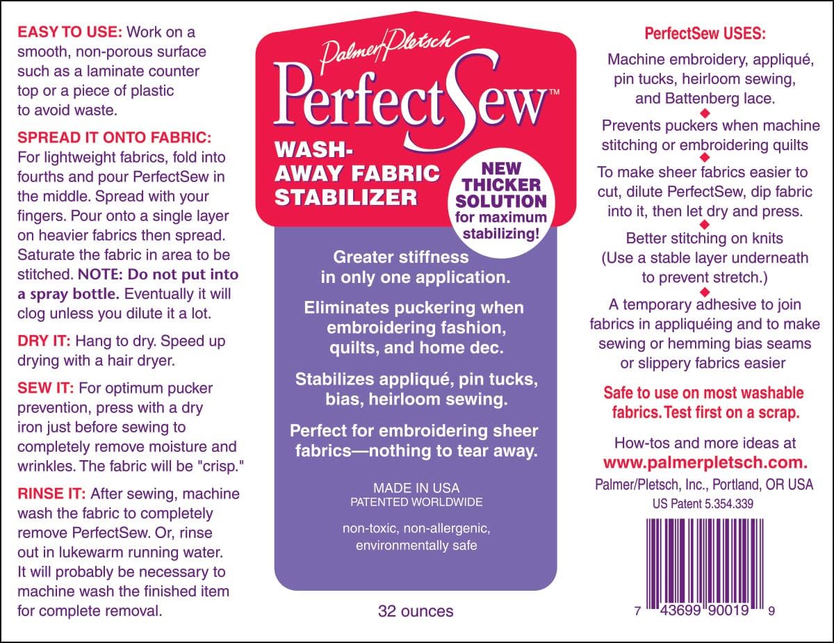 Perfect Sew Wash Away Fabric Stabilizer 32 ounces