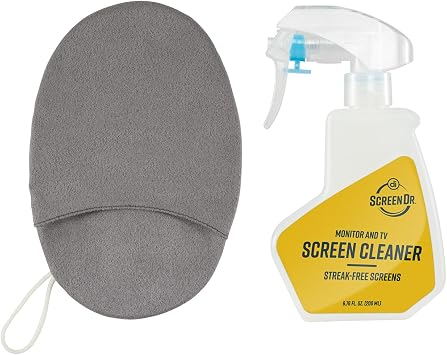 ScreenDr Monitor & TV Screen Cleaning Kit | Streak-free formula removes fingerprints, dust, and smudges from TVs, monitors, laptops, tablets, and phones.