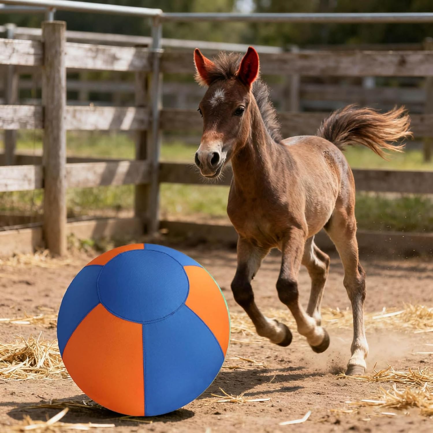 17/21/25" Calming Jumbo Ball for Dogs, Durable Tear-Resistant Inflatable Big Ball Tough Herding for Play Exercise Toy, Dog Training Toy for Medium & Large Breeds (55cm/21.65in)