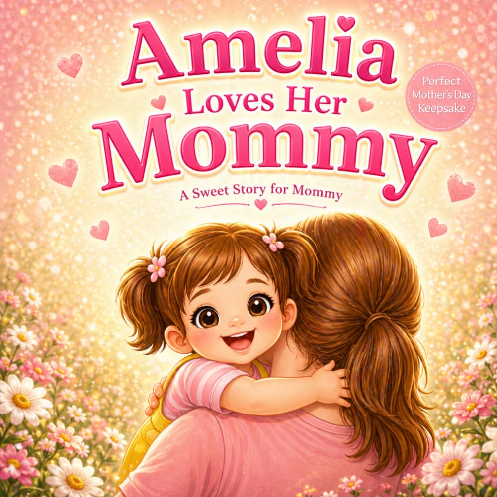 Amelia Loves Her Mommy: A Personalized Mother’s Day Gift Book for Kids | A Sweet Story About Love Between a Mother and Daughter (Three Hearts Personalized Name Series (Amelia))