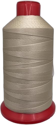 UV Resistant Bonded Polyester Sewing Thread for Upholstery, Outdoor, Marine (Army tan, Tex 70)