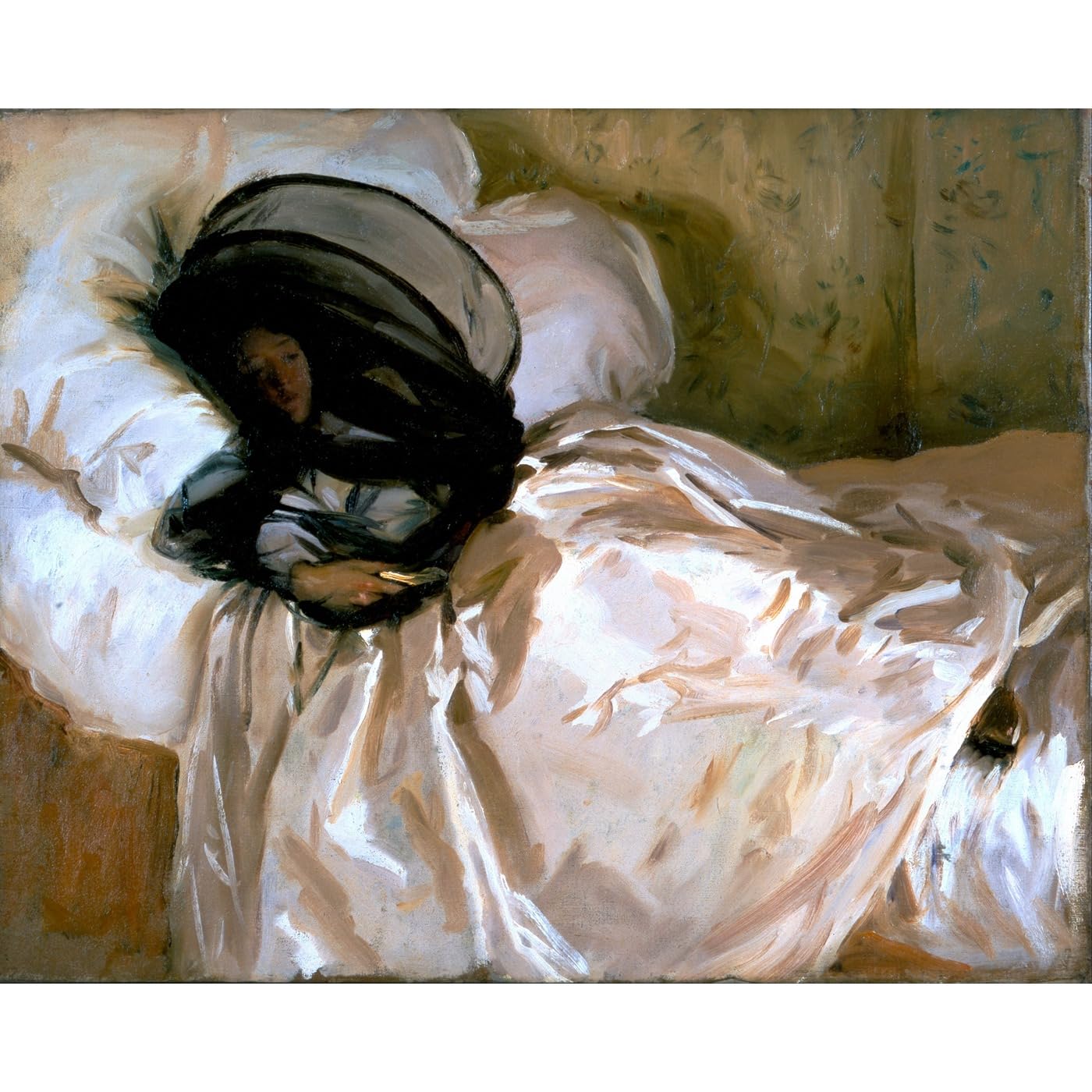 ARTICULOZY Stampa artistica da parete su tela di alta qualità – Sargent – La zanzariera – 76 x 101 cm | pronta da incorniciare | Ideale per la decorazione della casa o dell'ufficio | ottima idea