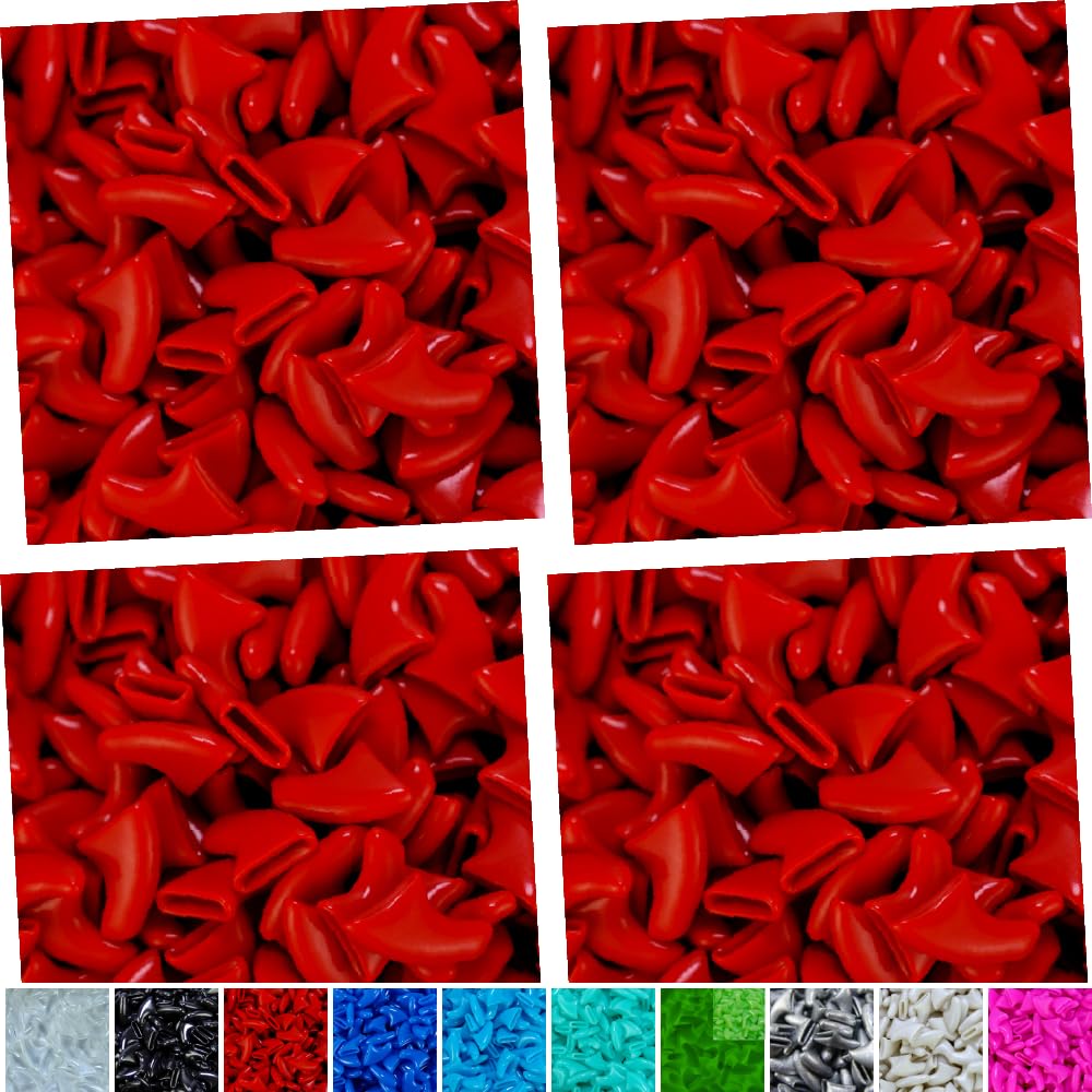 zetpo 80 pcs Cat Nail Caps | Cat Claw Covers | with Adhesives and Applicators (Red, XS)