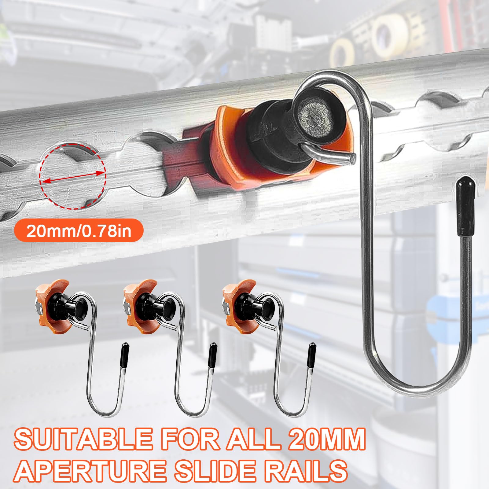 ELNLE Airlineschiene Fitting Ring 6 Stück - Endbeschlag Für Zurrschienen 50kg