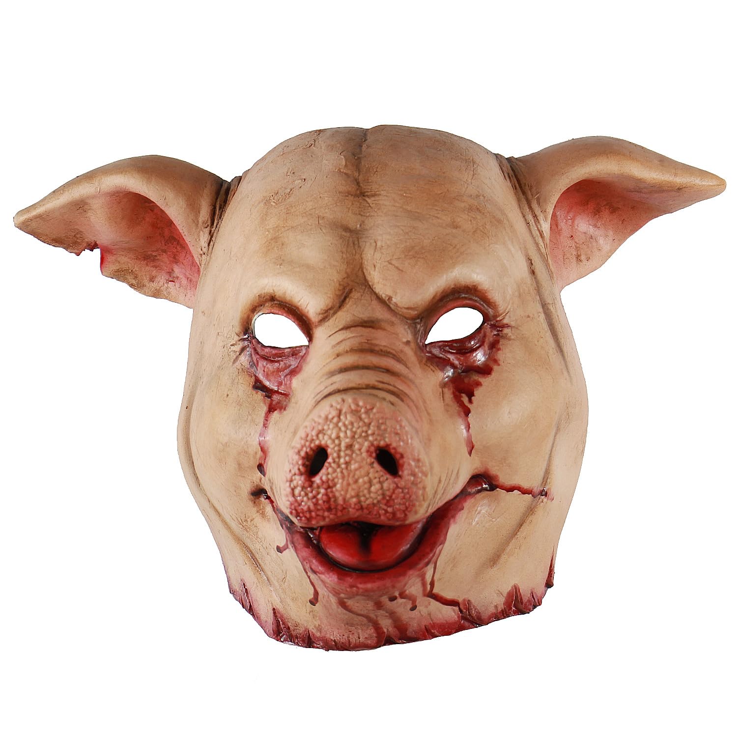 eBoutik  Adults Spooky Halloween Latex Realistic Novelty Joke Costume - Horrible Horror Hog Creepy Farm Anicmal Scary Silicone Full Cover Head Pig Face Mask Cosplay or Fancy Dress Outfit - Killer Pig