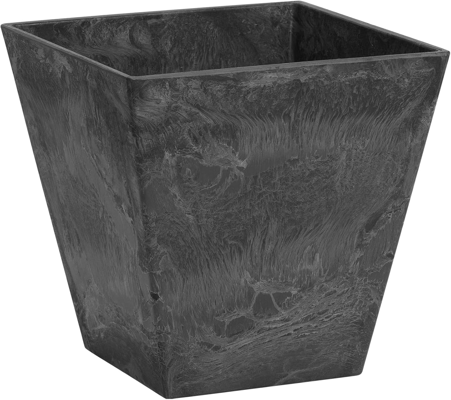 Root & Vessel 35148, Black, Ella Square Planter, 14-Inch