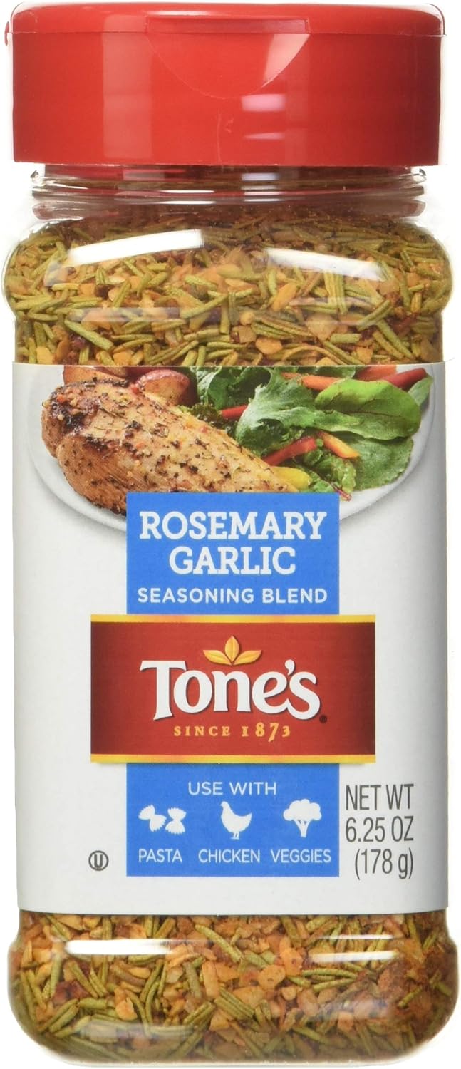 Tone's Rosemary Garlic Seasoning, No Msg (6.25 Oz) Bottle, 178 Grams