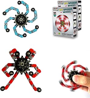 Tassino 2 Pack Fidget Spinner Fingertip Toys for Kids Transform Robot Stress Relief Toys Pocket Toys Boys and Girls Gift Birthday Party Games (2 PCS in 1) -BIS Approved