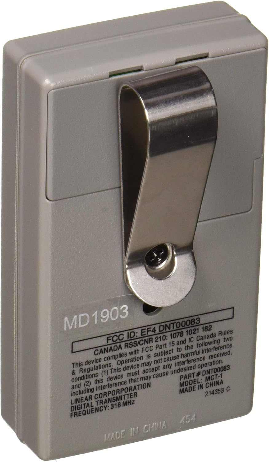 Linear MCT-1 MegaCode Gate or Garage Door Opener Remote