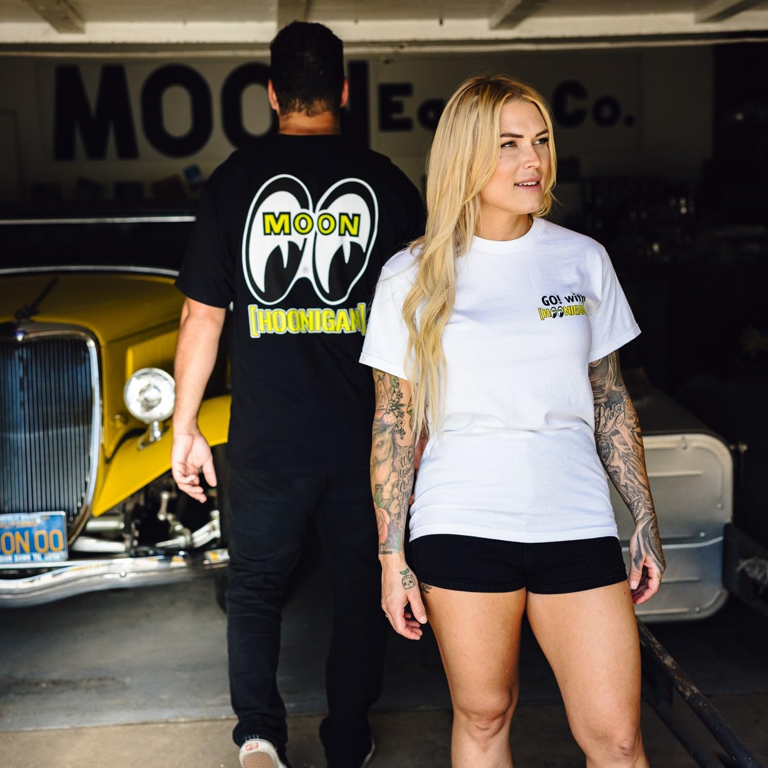 Hoonigan x Mooneyes Hoon and Moon Short Sleeve Tee