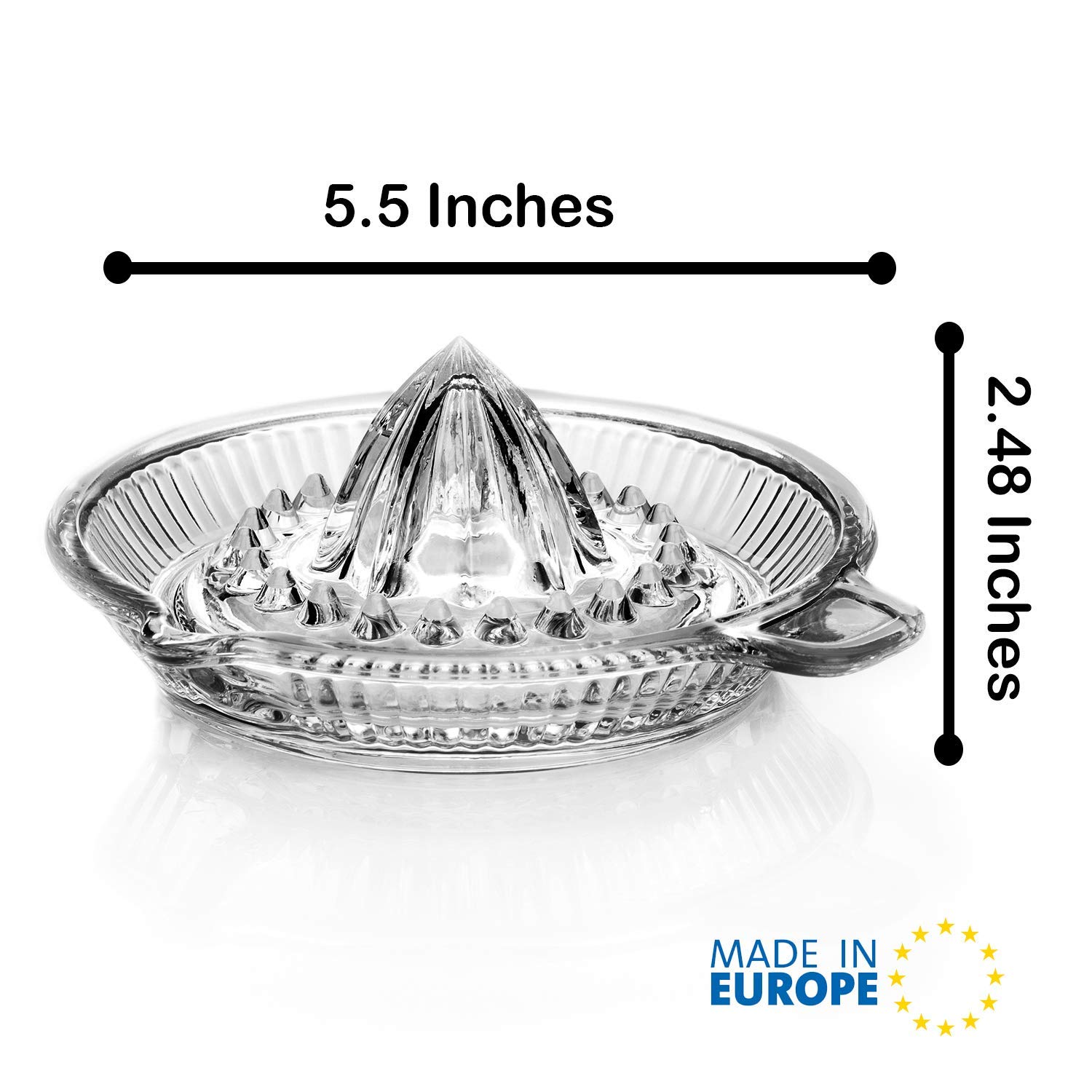 Crystalia Lemon Squeezer, Small Citrus Juicer, Extractor Manual Hand