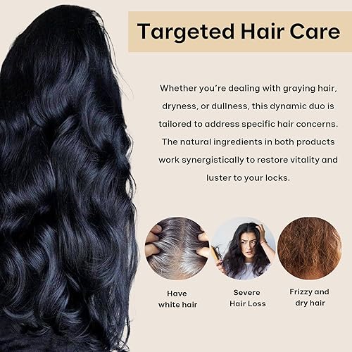 Miniatura 7 de Barra de champú natural de jugo Usma + juego de aceites esenciales, oscurecimiento y crecimiento del cabello, jabón de depilación gris para hombres