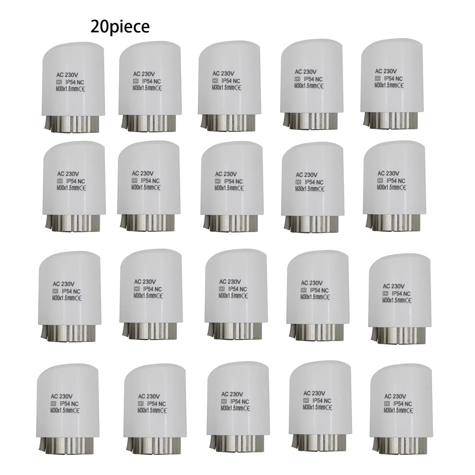 Collettore 220V 24V Attuatore Termico Elettrico Motore di Azionamento Termoelettrico Normalmente Aperto Chiuso for Riscaldamento a Pavimento(10piece,24V NC)