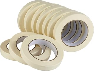 Lichamp 10-Pack Masking Tape 0.75" x 55 Yds Beige Painter's Tape - Residue-Free for Painting, Crafts, Home, Office (550 Yds Total)