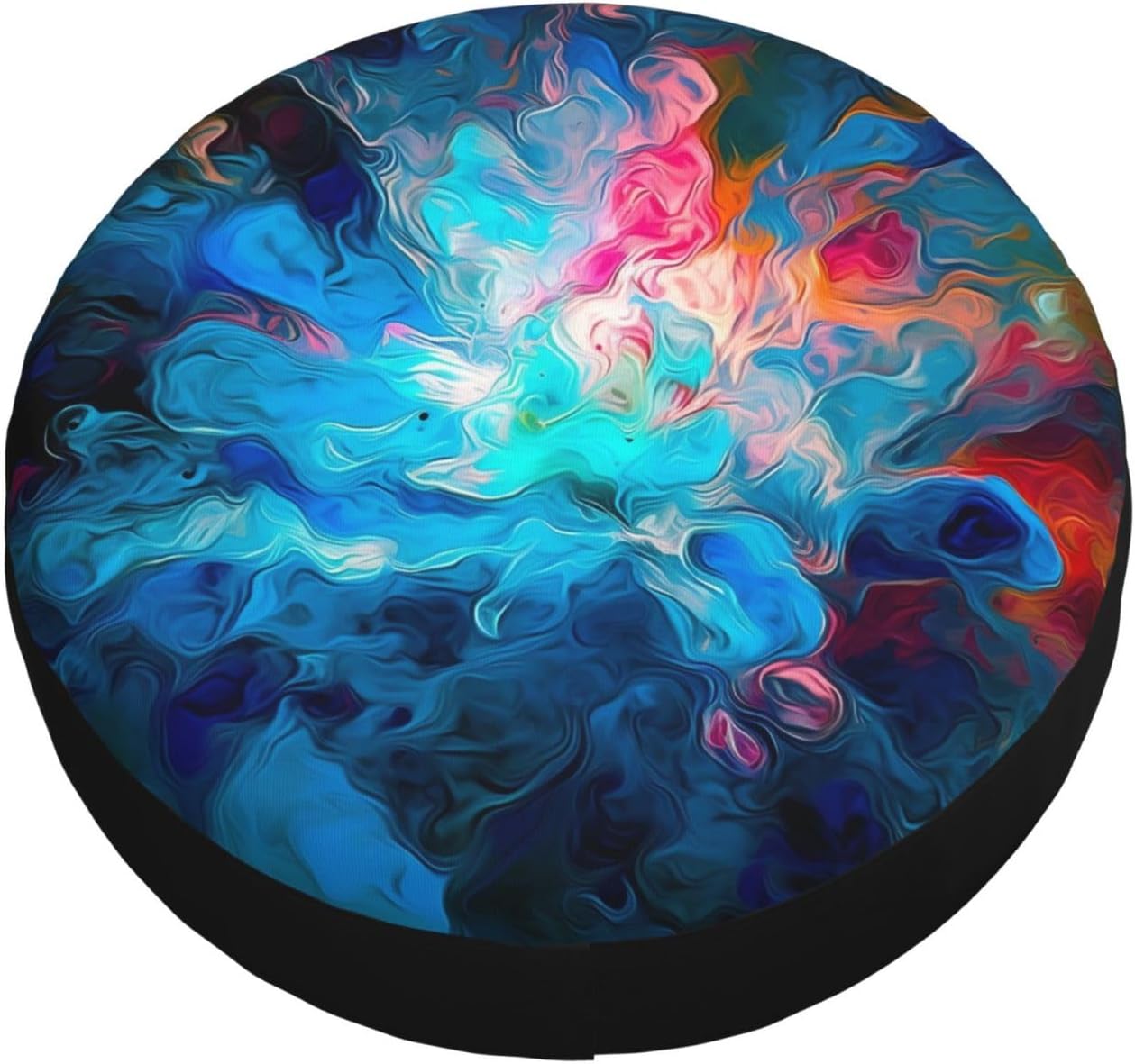 Blue Aesthetic Color Splash Spare Tire Cover for RV Trailer, Waterproof Dustproof Wheel Protector Weatherproof Wheel Covers Camper Tire Cover Travel Car Accessories Universal Fit 14 inch image 3