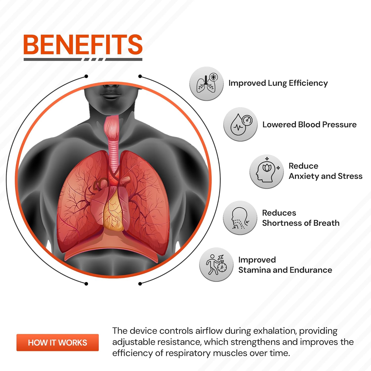 Lung Breathing Trainer with Cleaning Brush, Lanyard & Storage Box for Easy Cleaning & Portability. Adjustable Breath Resistance Exerciser to Enhance Fitness, Endurance & Strength of Respiratory Muscle Lung Breathing Trainer with Cleaning Brush, Lanyard & Storage Box for Easy Cleaning & Portability. Adjustable Breath Resistance Exerciser to Enhance Fitness, Endurance & Strength of Respiratory Muscle