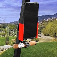 Vista 3 de Desert Fox Golf Organizador de teléfono + soporte para cigarros – Soporte de teléfono ajustable para carrito de golf con clip seguro para cigarros