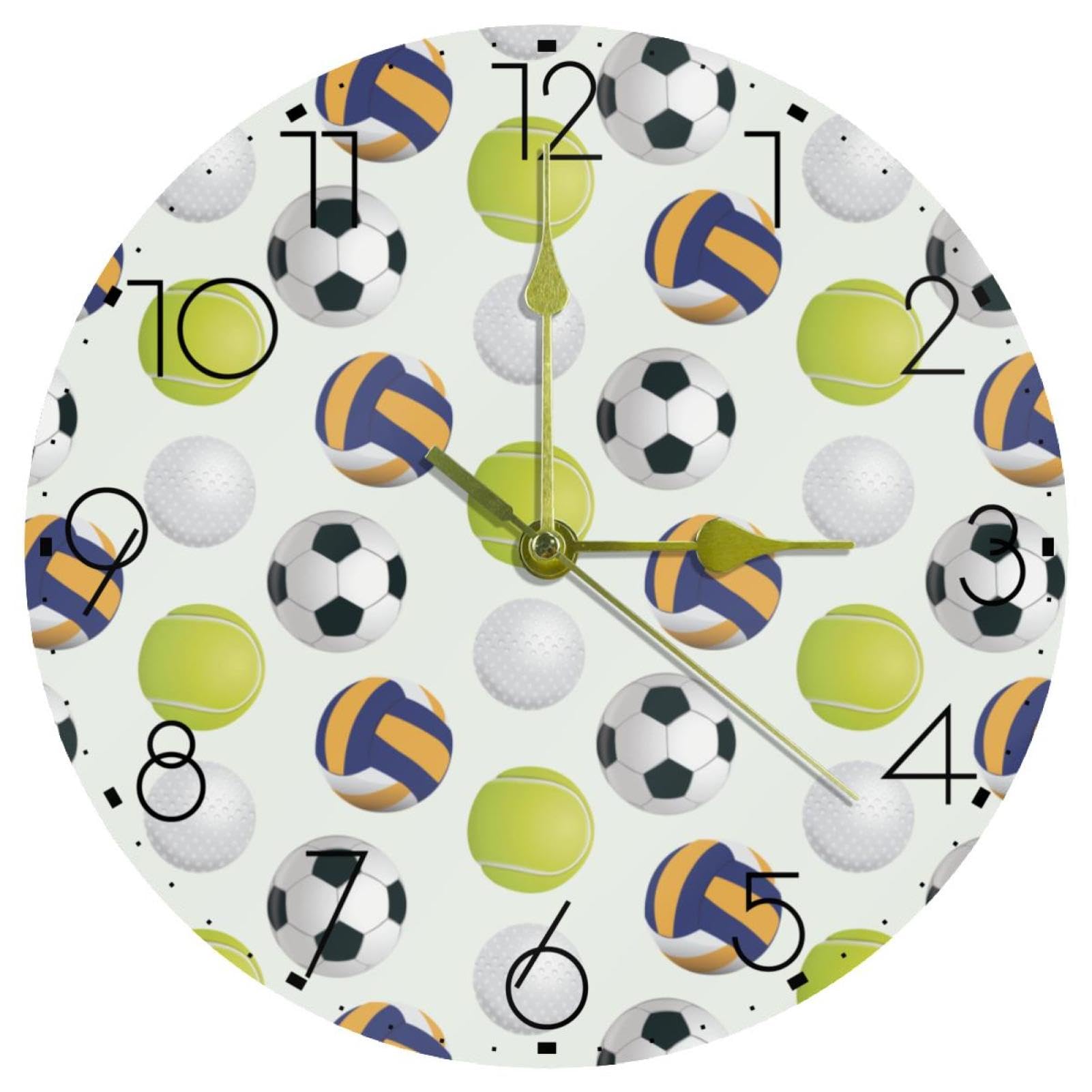 Horloge murale silencieuse sans tic-tac de 25 cm à pile pour un sommeil paisible