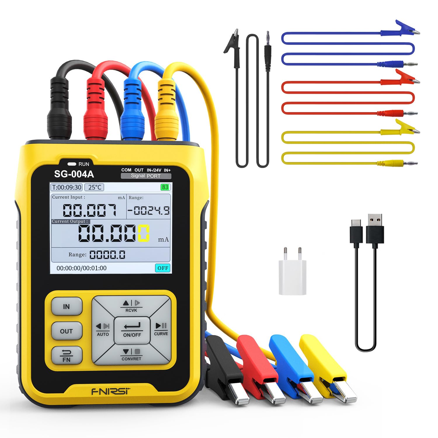 Signalgenerator SG004 2,4-Zoll-TFT-HD-Farbdisplay Verlängerte Standby-Zeit 24 Stunden 4–20 mA analog einstellbare Spannung Strom Widerstand Thermoelement-Prozesskalibrator