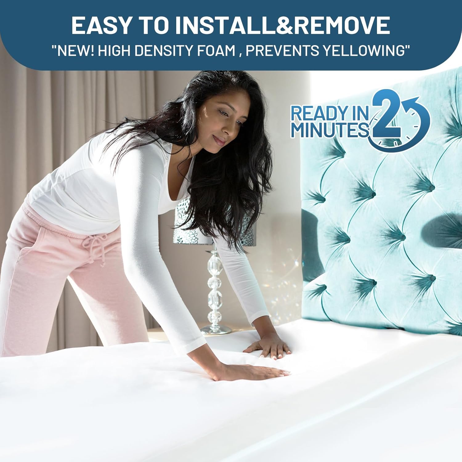 Bed Bridge With Mattress Protector, Twin to King Bed Converter Kit - Split Twin XL to King Gap Filler for Adjustable Beds, Mattress Connector with Cover for Guests Stayovers,Family Room Vacation