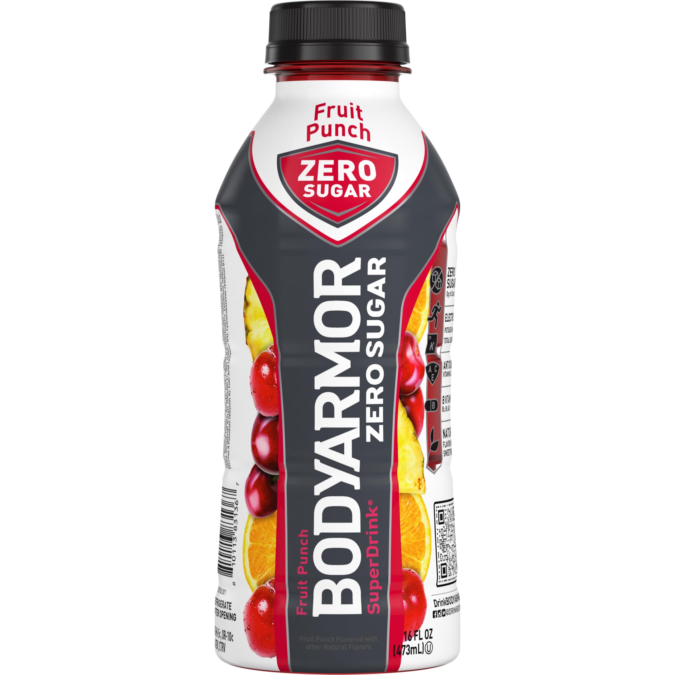 BODYARMOR ZERO Sugar Sports Drink Fruit Punch, 16 oz.