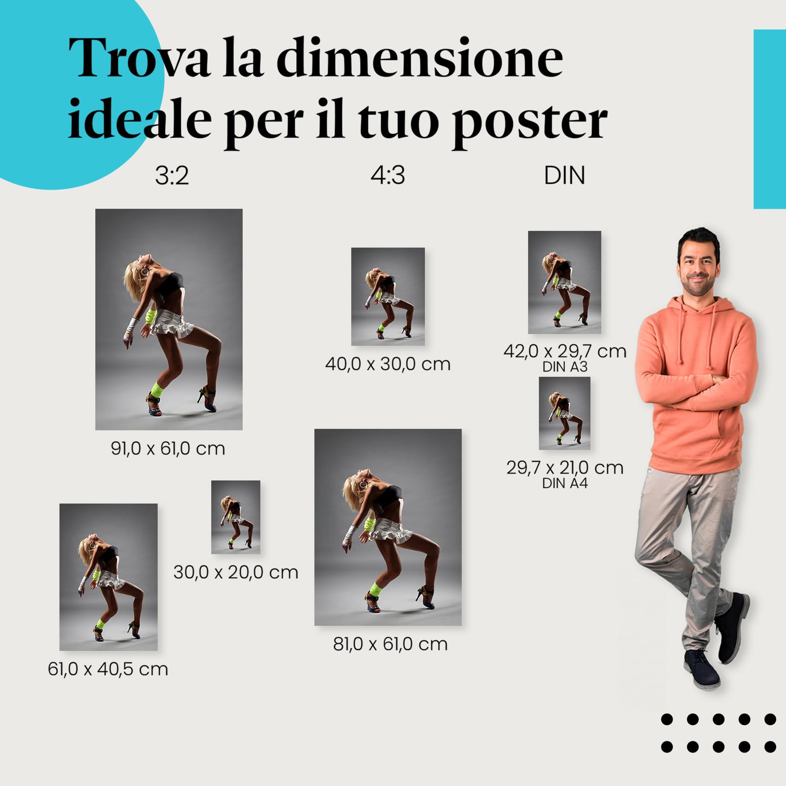 Postereck - 0634 - Hip hop, ballerina sexy donna musica street dance - Decorazione da Parete, Stampa Fotografica, Idea Regalo, Quadri - Tela - 100,0 cm x 75,0 cm