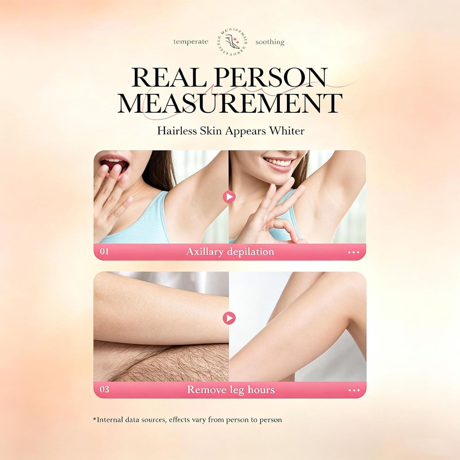 Mousse depilatoria lisciante e setosa, depilazione delicata e indolore per il corpo femminile, crema depilatoria per pelli sensibili, mousse depilatoria efficace, adatta per zone come braccia (5PCS)