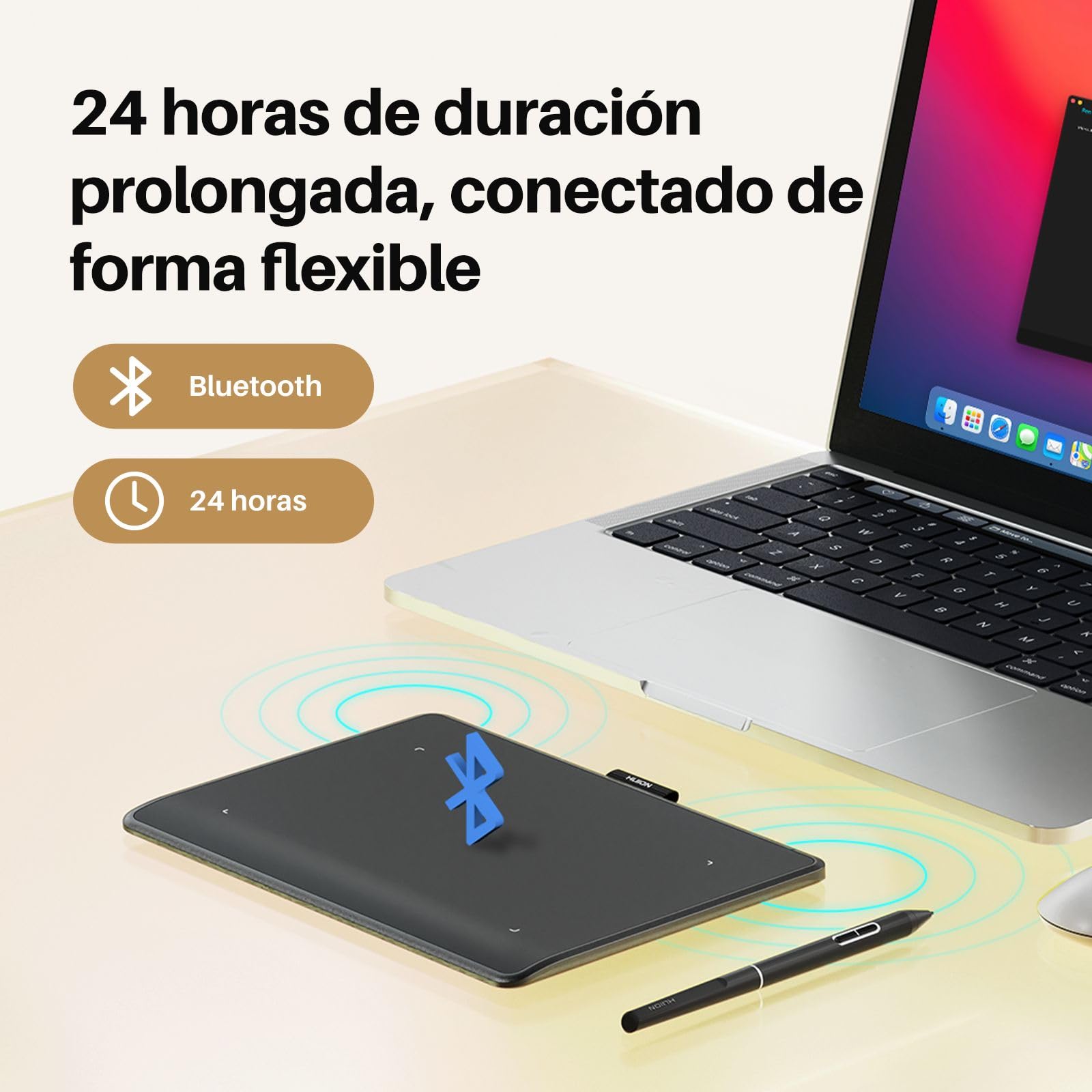 Huion Tableta Gráfica Inspiroy Frego S con Bluetooth, Pentech 3.0+, Tableta de Dibujo de 6,3x3,9 Pulgadas para Dibujar, Diseñar, Trabajar con Mac, PC y Dispositivos Móviles