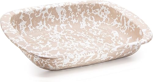 Golden Rabbit Esmalte - Patrón de remolino gris pardo - Molde para hornear de 3 cuartos de galón