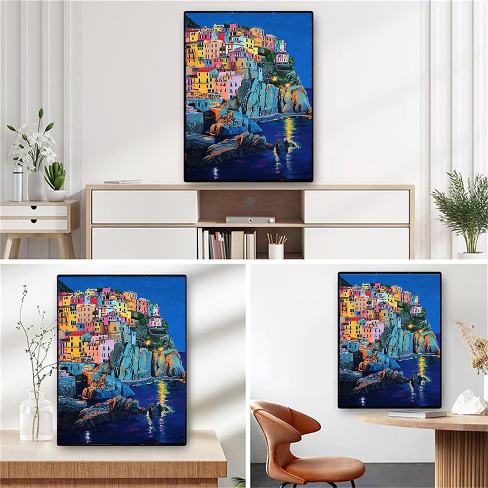 Malen Nach Zahlen Erwachsene Farbe Architektur, Malen Nach Zahlen, Basteln Erwachsene, DIY Handgemalt Ölgemälde Kit Paint by Numbers, Weihnachtsgeschenke Home Decoration (Ohne Rahmen) 80x100cm RZ8-32