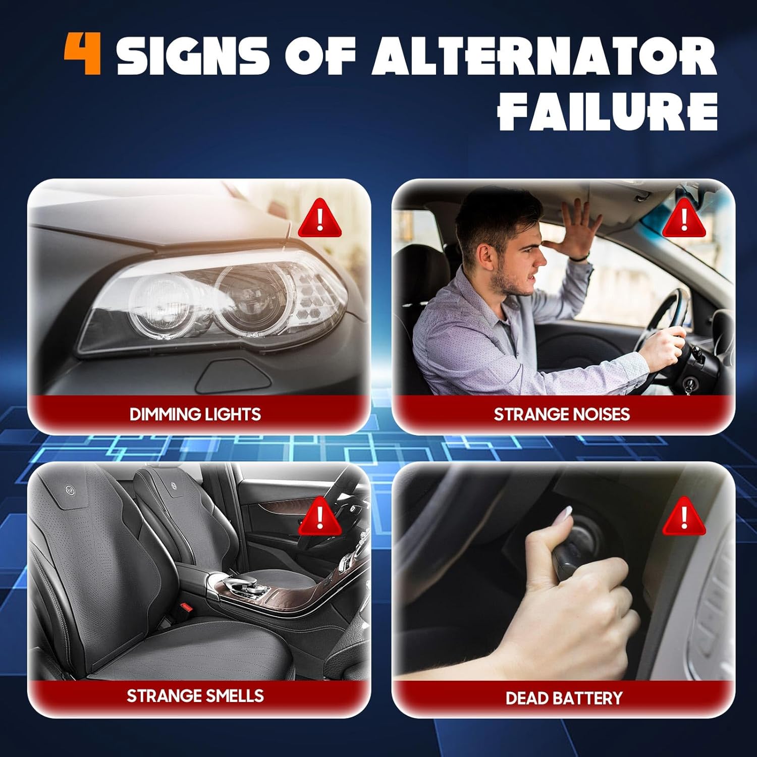 New Alternator Fit for Toyota Tacoma 1997 1998 1999 2.4L 2.7L, for Toyota 4Runner 1996 1997 1998 1999 2.7L, for Toyota T100 1997 1998 2.7L, 101211-4130, Replace# 101211-4131, 27060-62180, 27060-62190