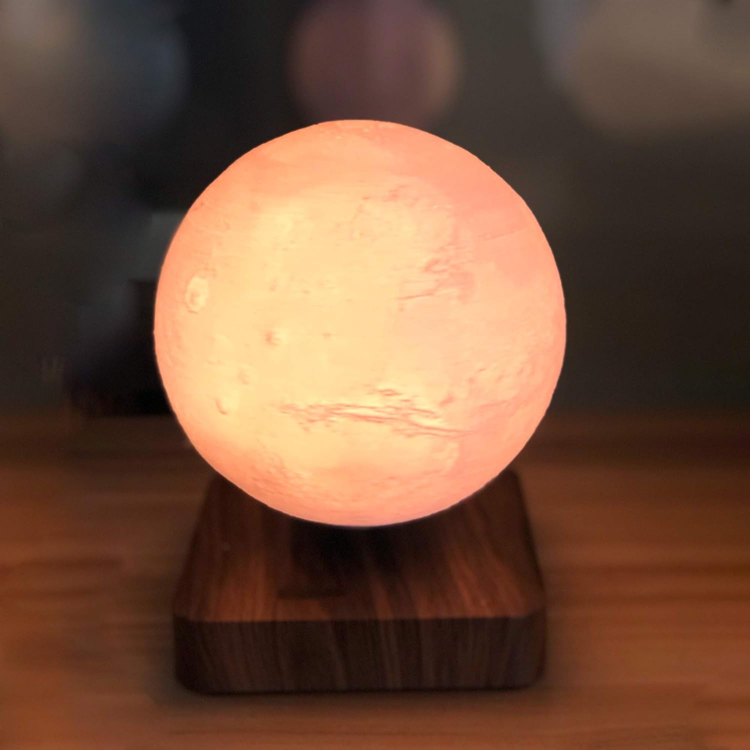 ACEDOAMARE Night Light Moon Light Magnetic Floating Planet Lamp Interior 3D Print LED Bedside Nursing Creative Gift Table Lamp (18cm Mars)