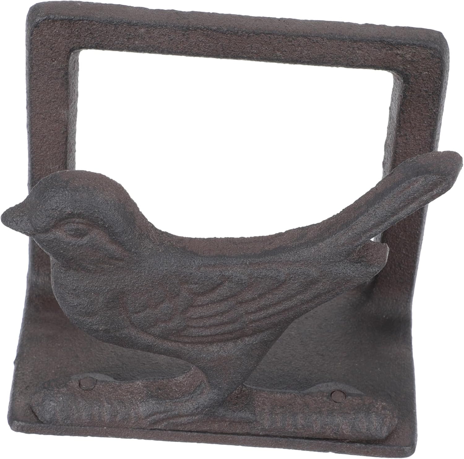 Vintage Iron Napkin Holder Organizer for Tabletop Rustic Cast Iron Tissue Holder with Adorable Retro Design Decorative Kitchen and Restaurant Menu Stand for Home and Picnic Use