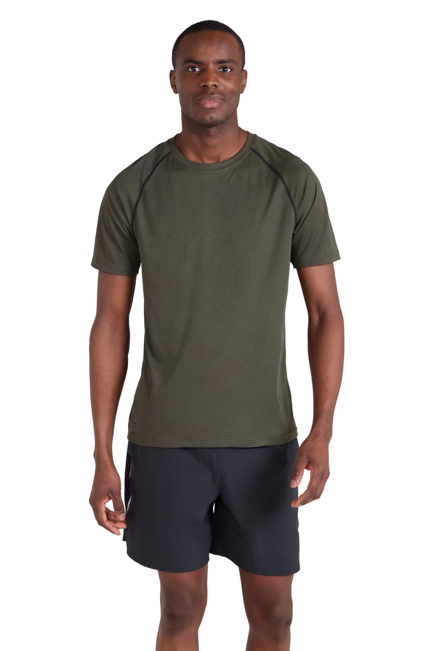Mountain Warehouse Aero II Mens Short Sleeve Top - T-Shirt, Lightweight Tee Shirt, Breathable Top - for Spring Summer, Gym, Sports, Outdoor