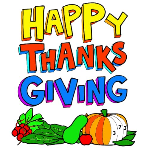 Thanksgiving Greeting Cards Color By Number