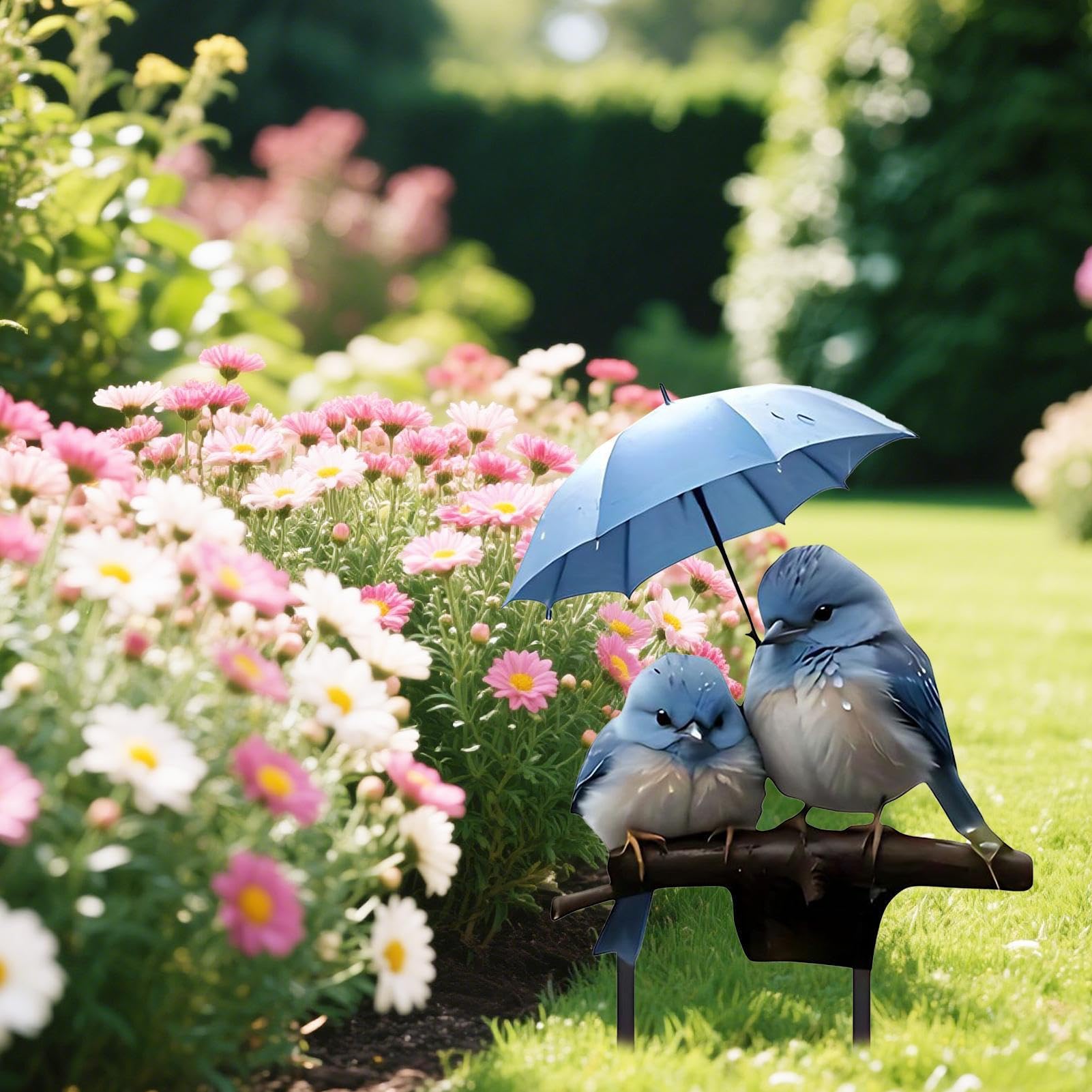 Piquets De Jardin Décoratifs En Métal Statue D'Art Pour Patio Extérieur