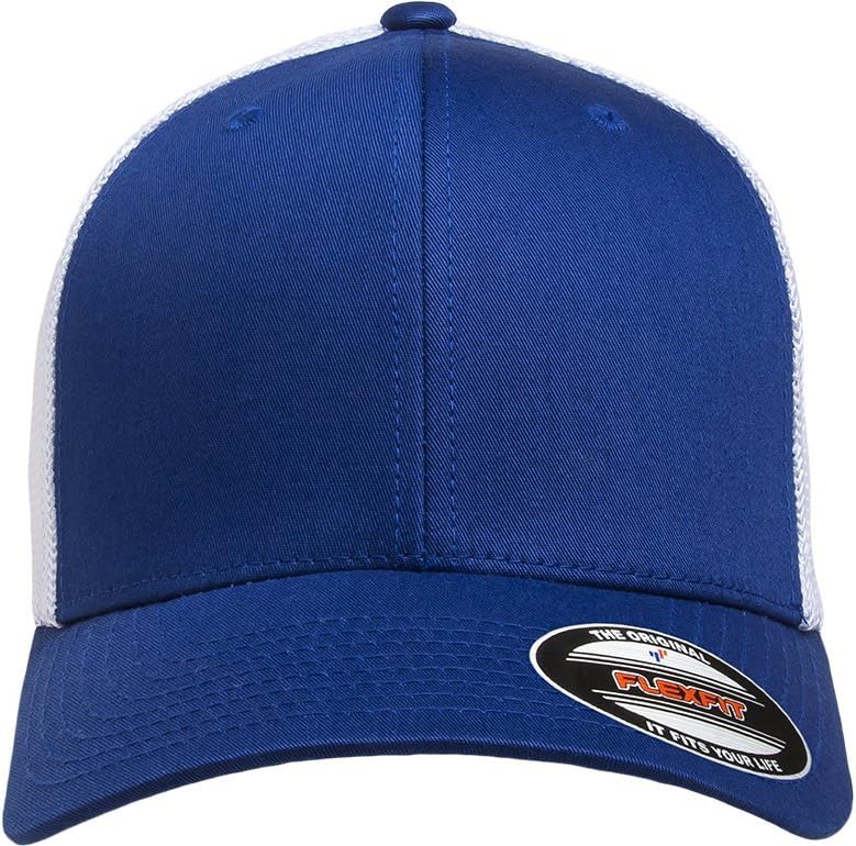 Flexfit Unisex Mesh Fitted 2-Tone Trucker Hat, Charcoal/Yellow, One Size - Image 2