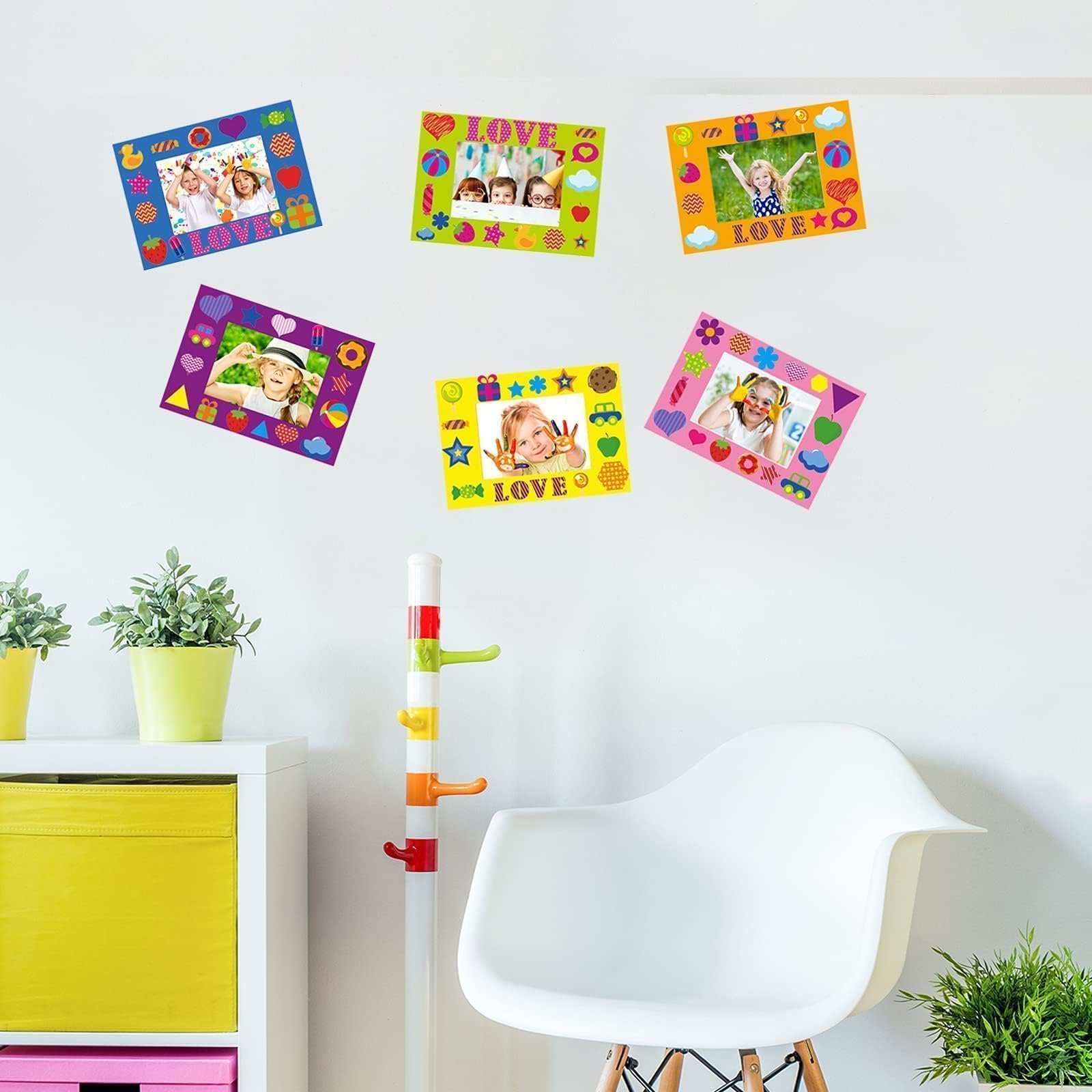 30 Packungen Bilderrahmen-Bastelsets für Kinder, Valentinstag, Frühling, bunte Feiertage, DIY-Schaumstoff-Bilderrahmen für Weihnachten, Mädchen, Geschenke, Spielaktivitäten, Lehrer, Geschenke
