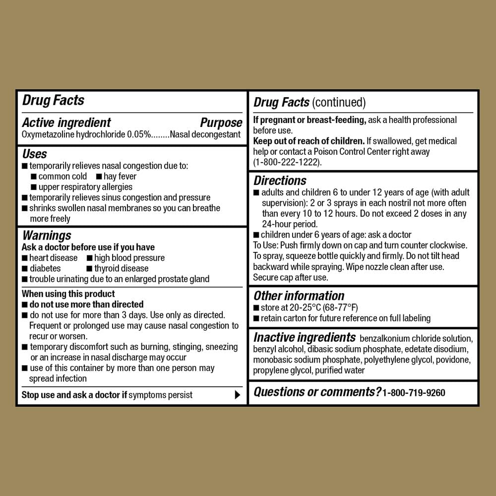 GoodSense Maximum Strength Nasal Spray, Fast Powerful Congestion Relief For Colds and Allergies, 1 Fluid Ounce