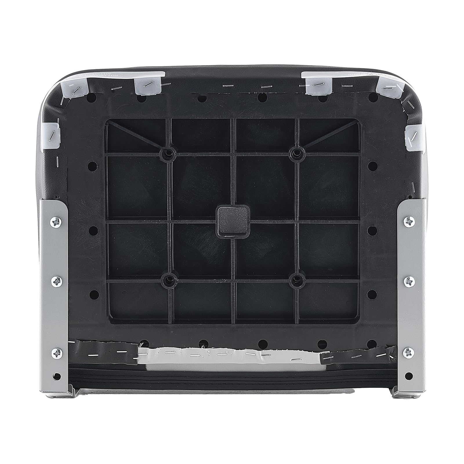 VEVOR Asiento de Barco con Respaldo Bajo Silla de Barco de Pesca Plegable con Cojín de Esponja Espesado y Cuero de PVC Impermeable Asiento de Bote Abatible para Barcos de Pesca, Yates, Negro y Gris