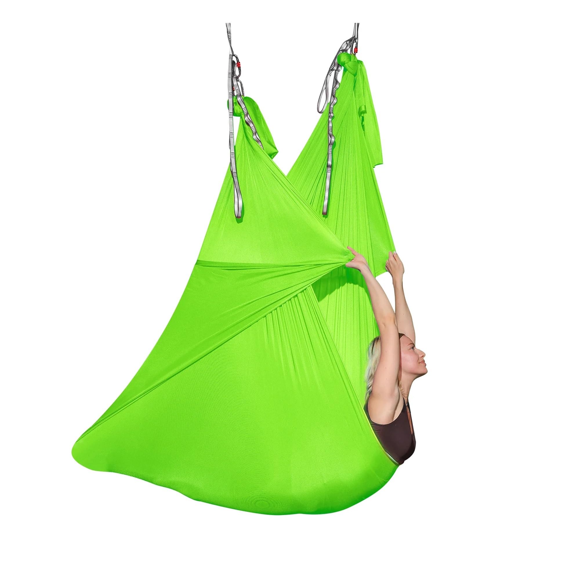 Columpio Yoga Aereo Juego Completo de Columpio y Vuelo, Hamaca de Yoga de 5m, Columpio de Tela, Cinturones de Yoga antigravedad multifunción for Entrenamiento de Yoga